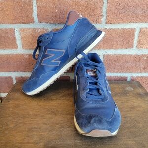 New Balance Men's Navy and Tan Sneakers